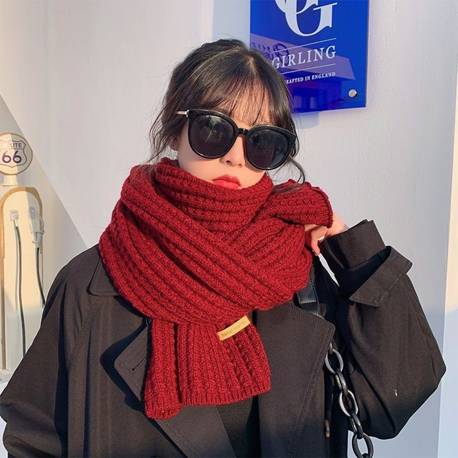Muffler Men Wool - 厚手のケーブルニット暖かいカシミヤスカーフネッカチーフ冬用ロングチャンキーラップ女性男性用暖かいスカーフ旅行オフィス用