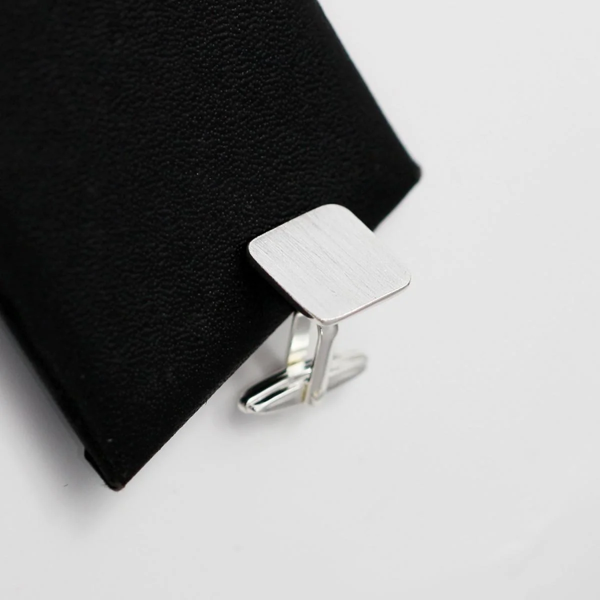 Tie Clip Silver - Beadsnice 2 個 925 シルバースクエアカフス男性用カフスベースジュエリー作成所見ウェディングパーティージュエリー ID39292