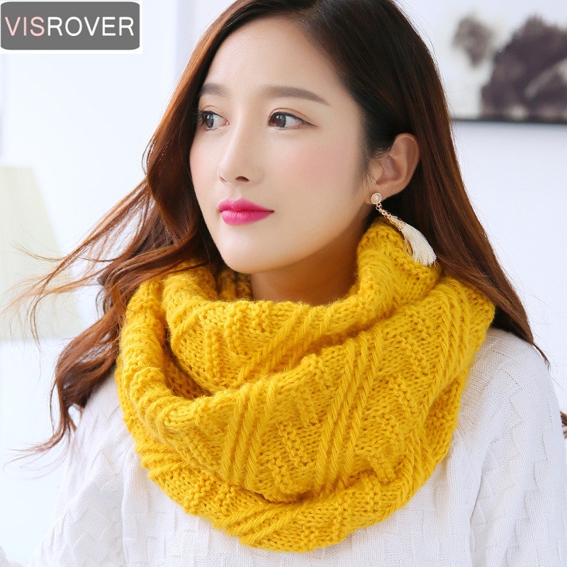 Infinity Scarf Knit - Visrover-女性用ノニクスカーフ,冬用ニットスカーフ,暖かいインフィニティ,女性用ループスカーフ,ユニセックスファッション,円形