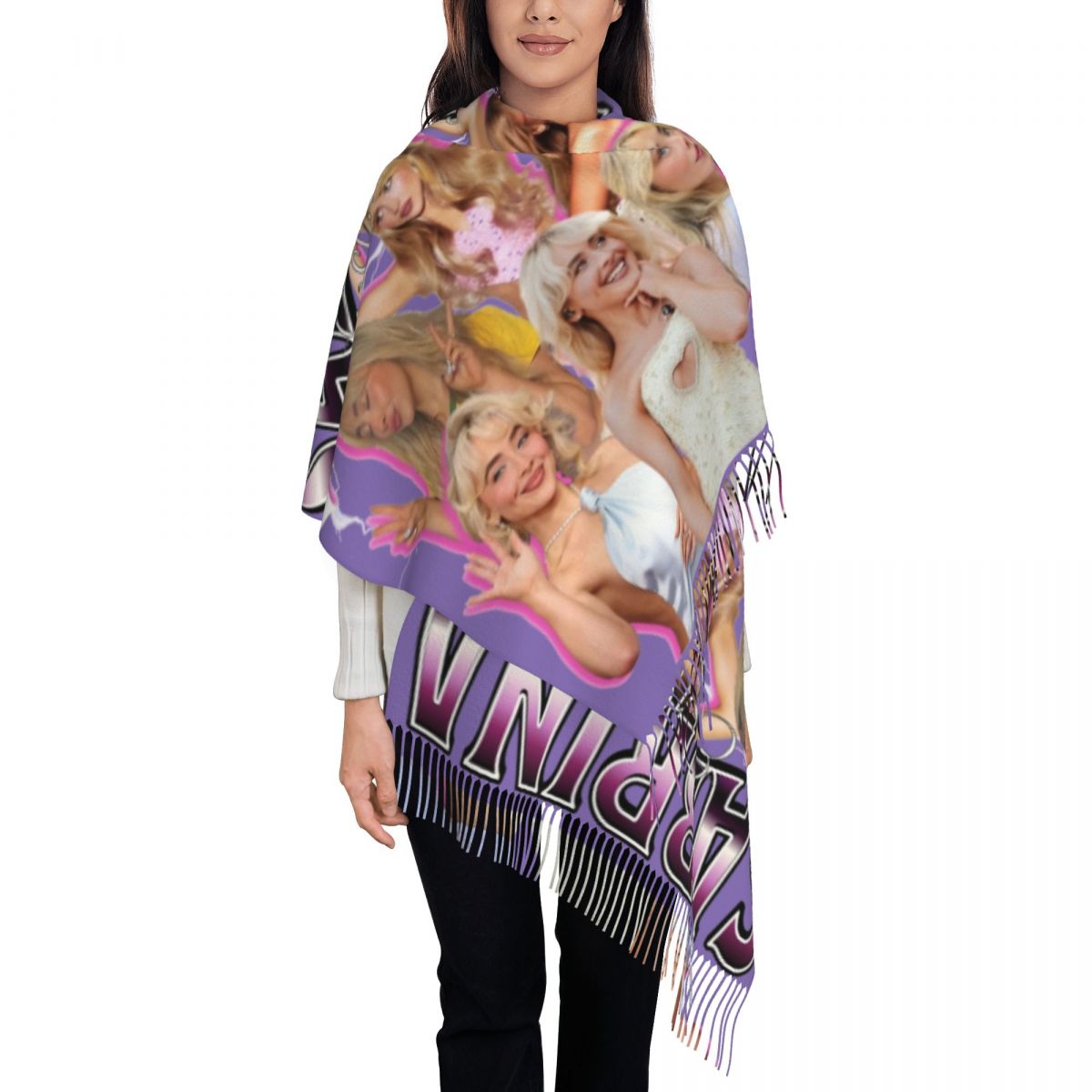 Pashmina Wrap Large - サブリナ・カーペンター 90年代 ショール ラップ 女性用 冬用