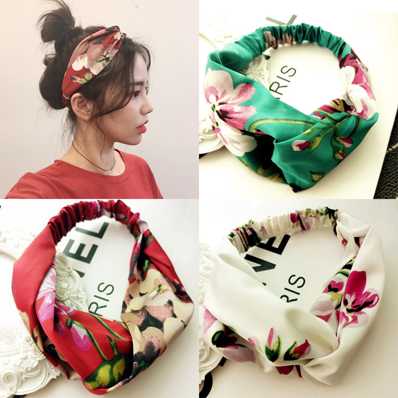 Head Wrap Turban - 女性と女の子のためのボヘミアンスタイルのヘアバンド,レトロなプリントのヘッドバンド,ターバン,バンダナ,ヘアアクセサリー