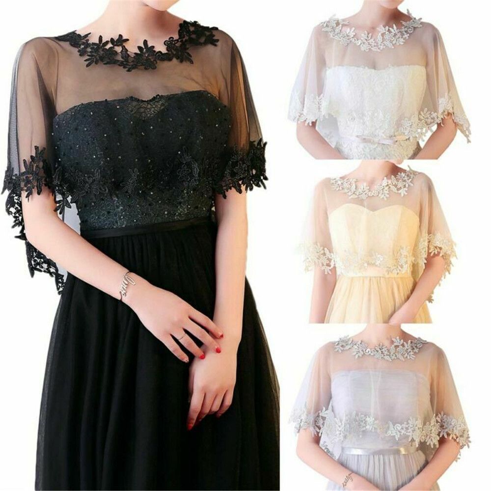 Stole Wedding Shawl - 女性のカジュアルなレースのショール、結婚式のケープ、イブニングドレス、エレガントなスタイルのショール、純粋なガーゼ、ブライダルパーティー
