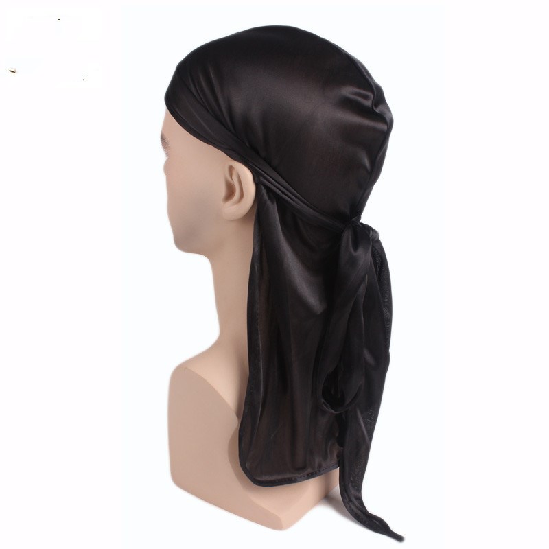 Bandana Doo Rag - 通気性の男性の絹のようなサテンニットバンダナ帽子ターバンレースバンダナ斗バンダナバイカーヘッドラップソフトデュぼろ髪アクセサリー