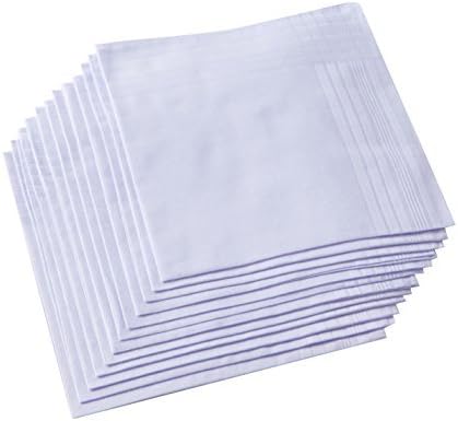 Handkerchief Cotton Men - メンズ純白100％綿ハンカチ