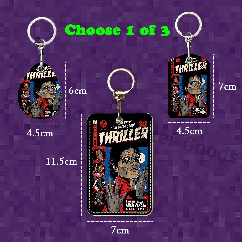 Lanyard Badge Holder - レザーキーチェーンバッジホルダー（ランヤード付き）- ID/アクセスカードホルダー、クレジットカード用キーリングアクセサリー M-MichaelES コミックス J-JacksonES