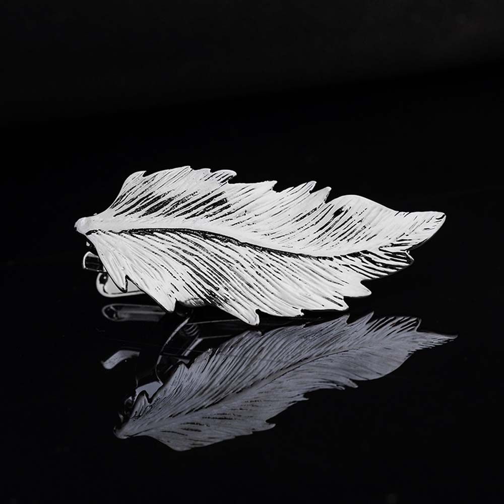 Tie Clip Silver - クリエイティブチャーム 1個入り ウェディング シルバーメタルギフト メンズジュエリー ネクタイピン