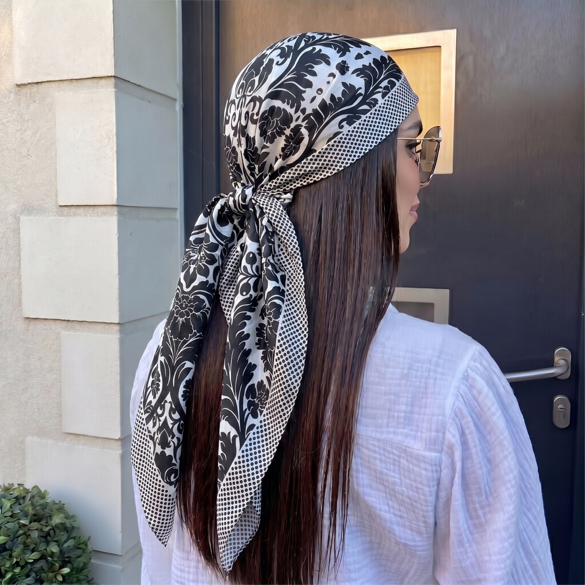 Pashmina Wrap Large - 新しい女性シルクスクエアスカーフレディバンダナヘッドラップショールサテンスカーフ女性大ヒジャブネッカチーフスカーフパシュミナヘッドバンド
