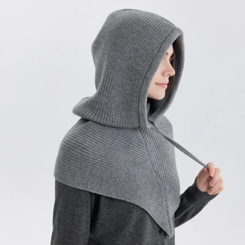 Infinity Scarf Knit - レディースニットビーニーハットとスカーフのセット - 取り外し可能なインフィニティカウルネックウォーマー、冬用スキーマスクキャップ、レディースニット帽スカーフコンボ