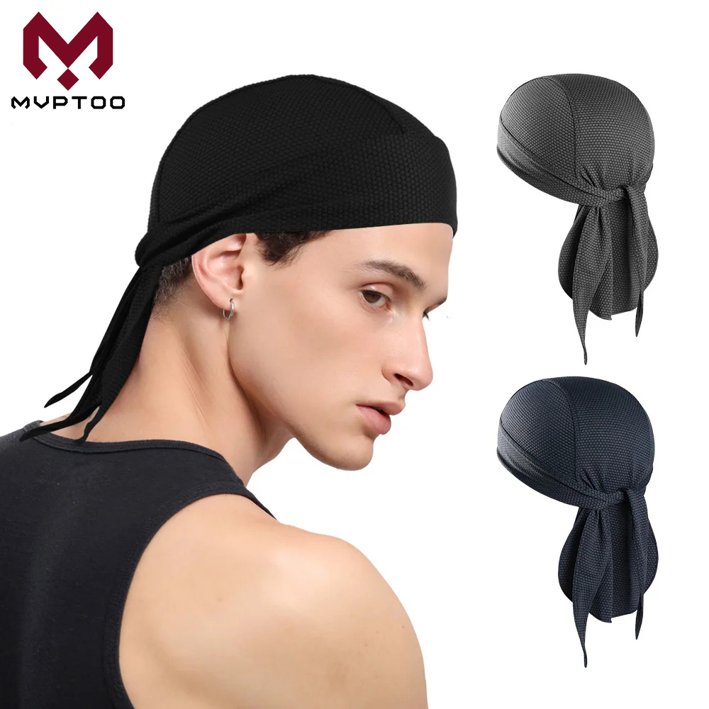 Bandana Doo Rag - 速乾性バンダナ冷却ドゥラグ日焼け止めヘッドスカーフサマービーニーハットスポーツランニングサイクリングヒップホップソフトキャップデュラグ