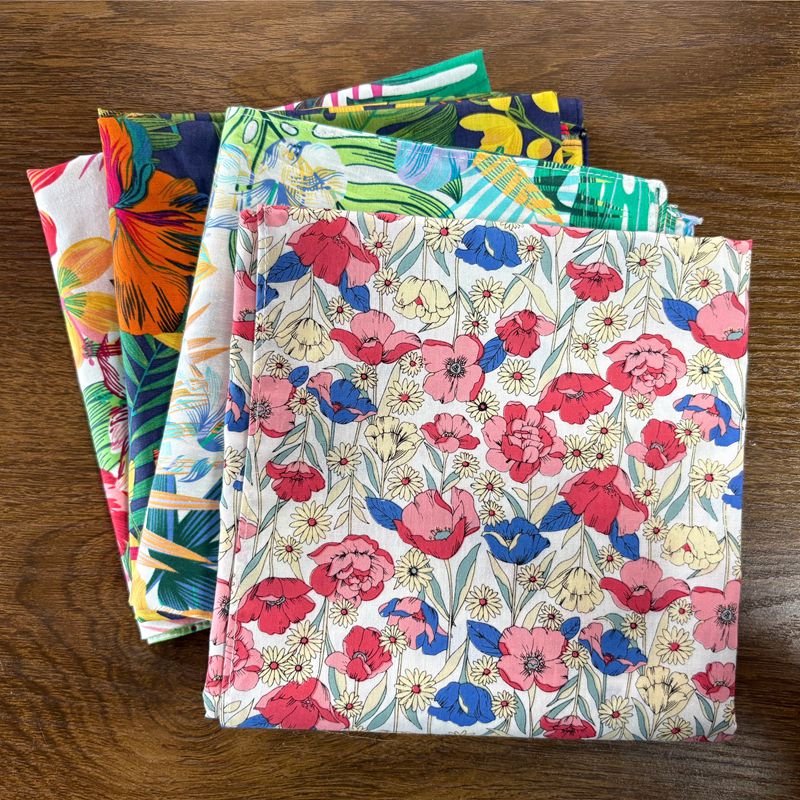 Bandana Cotton - 70 センチメートルバンダナ葉花プリントヘアスカーフ女性用ペイズリーケアチーフコットンヘッドスカーフショールラップネックスカーフ女性用