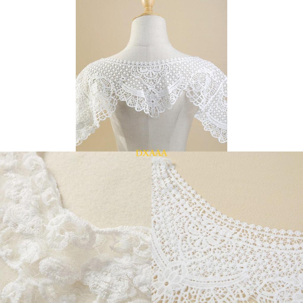 Stole Wedding Shawl - DXAA 女性刺繍花レースショールラップすくめ薄手のメッシュタッセルウェディングケープレットストールヴィンテージ韓服ブライダルカバーアップボレロ
