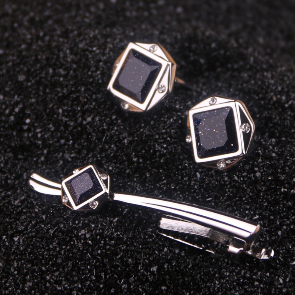 Tie Bar Set Gift - セットメンズタイクリップ新郎タキシードカフスボタンセット光沢のあるラインストーンタイバーギフト男性用フォーマルアクセサリー