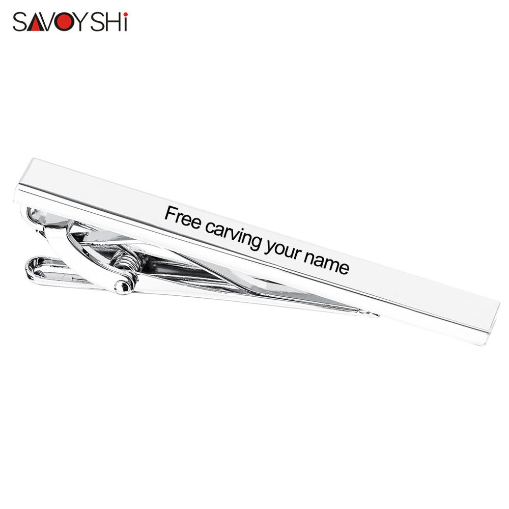 SAVOYSHI 無料彫刻名カフスネクタイクリップセットメン - Tie Bar Set Gift のレビューと価格