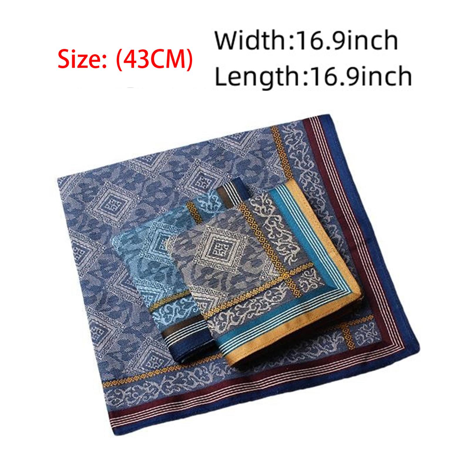 3x メンズハンカチハンカチ ポケットスクエア 祝賀用新郎用 - Handkerchief Cotton Men のレビューと価格