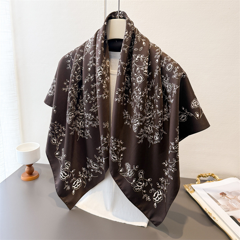高級ヴィンテージ 90X90cm 正方形スカーフ女性のための - Ascot Neck Scarf のレビューと価格