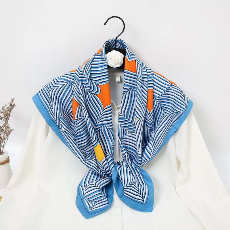 90 センチメートル正方形スカーフ高品質バンダナ女性高級ツイ - Ascot Neck Scarf のレビューと価格