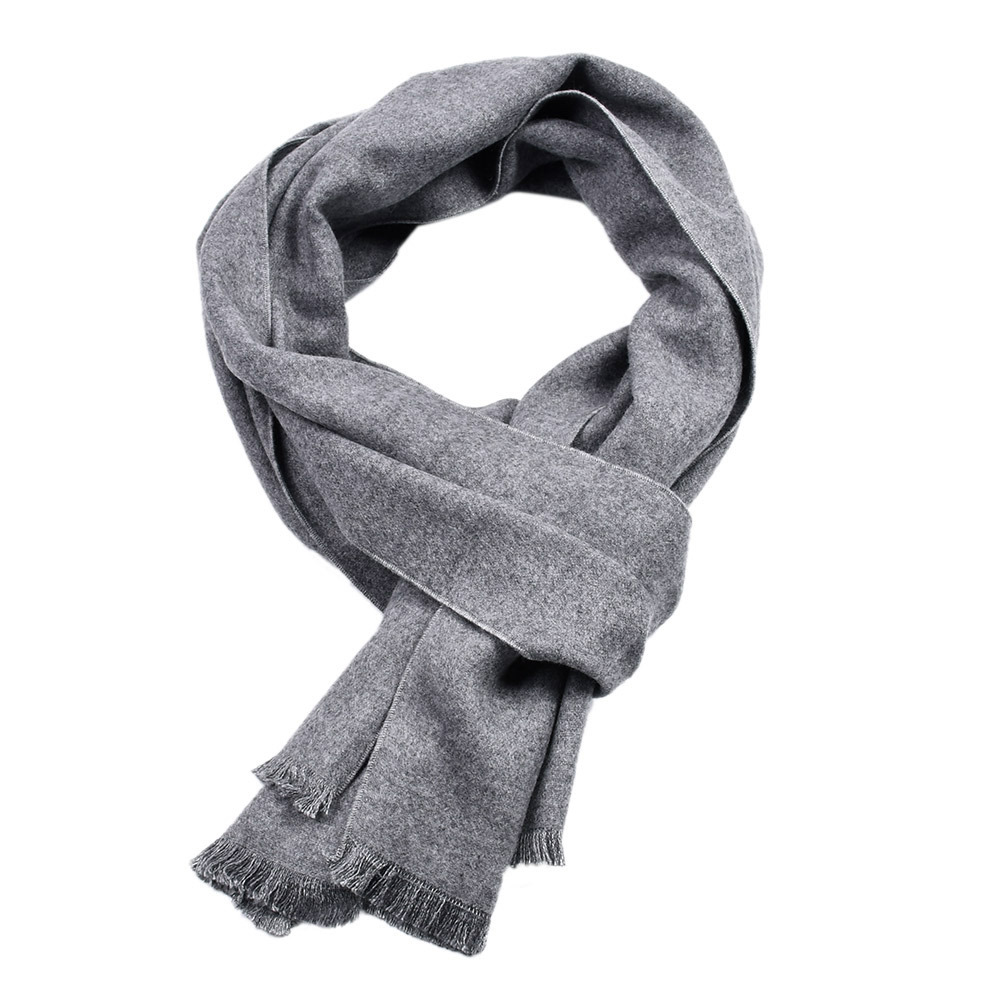 男性用カシミヤスカーフ、暖かいネッカチーフ、パシュミナブラッ - Muffler Men Wool のレビューと価格