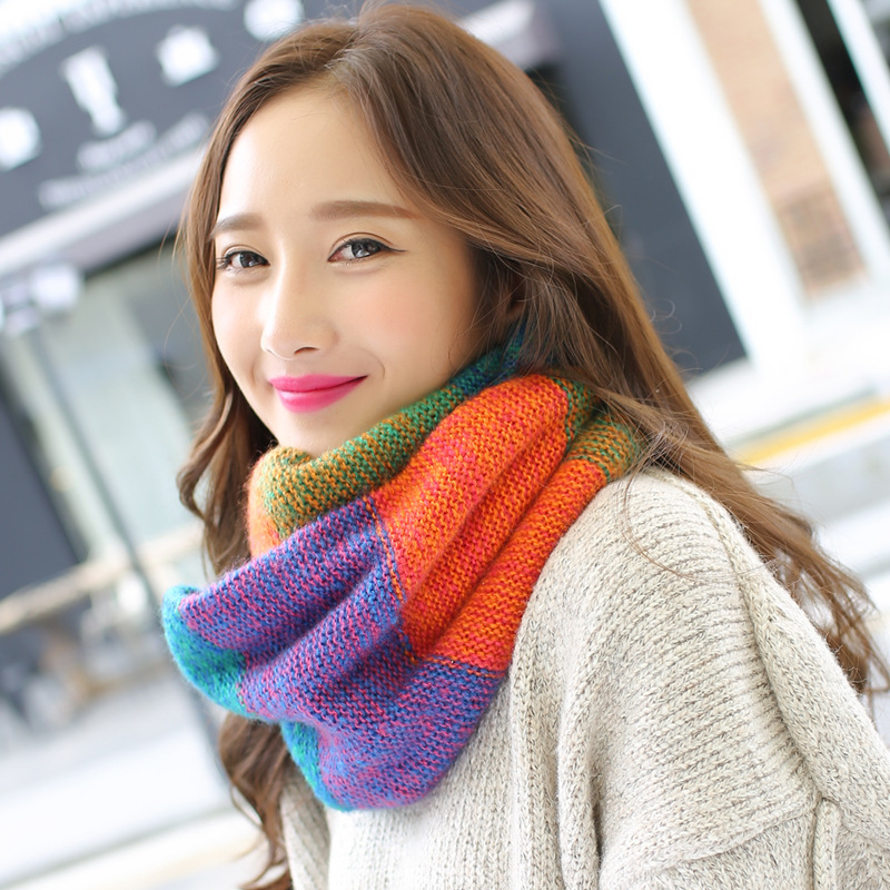 Visrover-女性用ノニクスカーフ,冬用ニットスカーフ, - Infinity Scarf Knit のレビューと価格