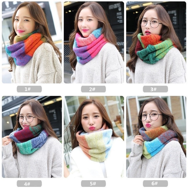 Visrover-女性用ノニクスカーフ,冬用ニットスカーフ, - Infinity Scarf Knit のレビューと価格