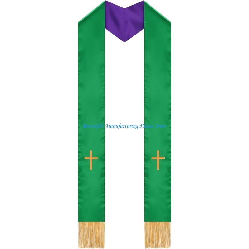 E56A 2 個リバーシブル牧師スカーフ聖職者ストール、クロ - Stole Wedding Shawl のレビューと価格