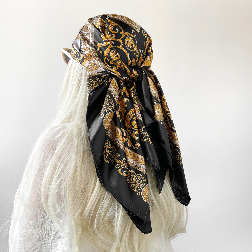 シルクショールサテンスクエアスカーフ女性のためのペイズリーネ - Silk Neck Scarf のレビューと価格