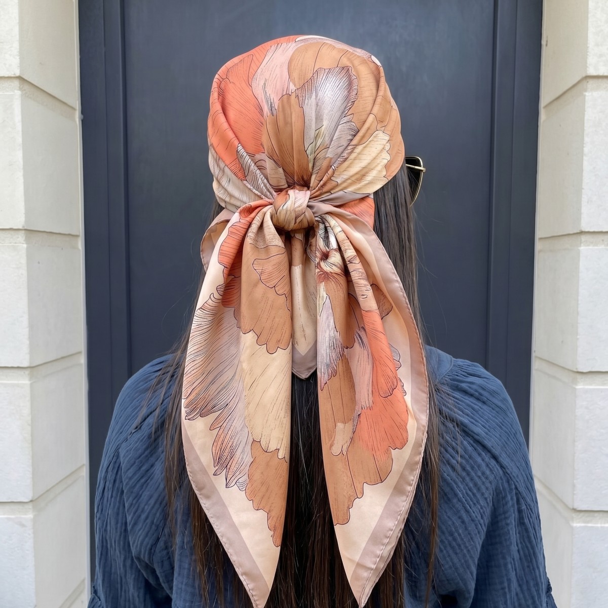 女性シルクスクエアスカーフレディバンダナヘッドラップショール - Pashmina Wrap Large のレビューと価格
