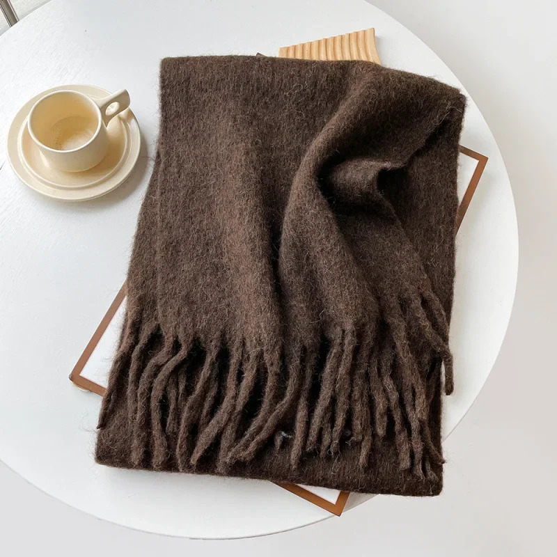 スカーフレディ秋冬ソリッドシンプルマフラー女性男性ブレンド多 - Muffler Men Wool のレビューと価格