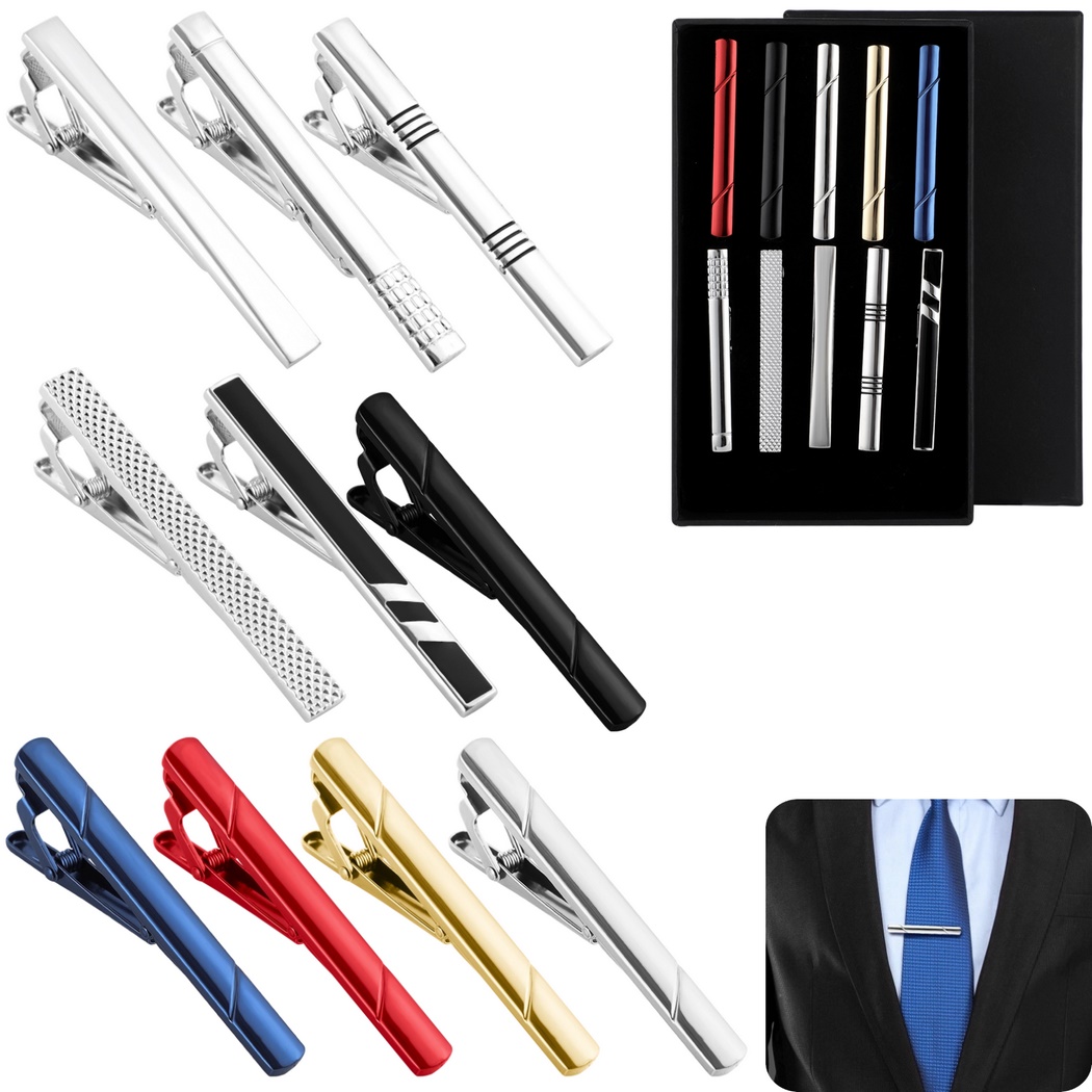 10個入りネクタイピンセット メンズ用ネクタイクリップ 銅製 - Tie Bar Set Gift のレビューと価格