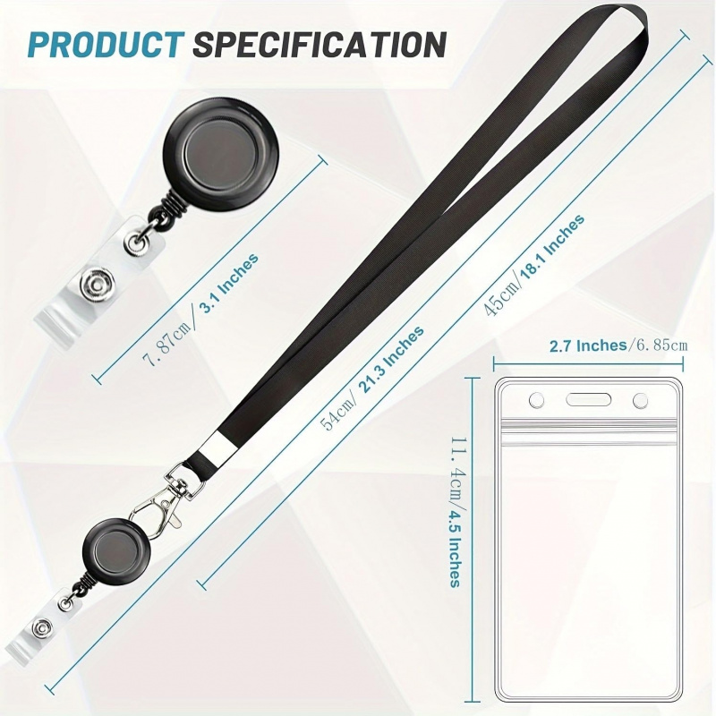 4 個入り ランヤード ブラック リトラクタブル バッジ リ - Lanyard Badge Holder のレビューと価格