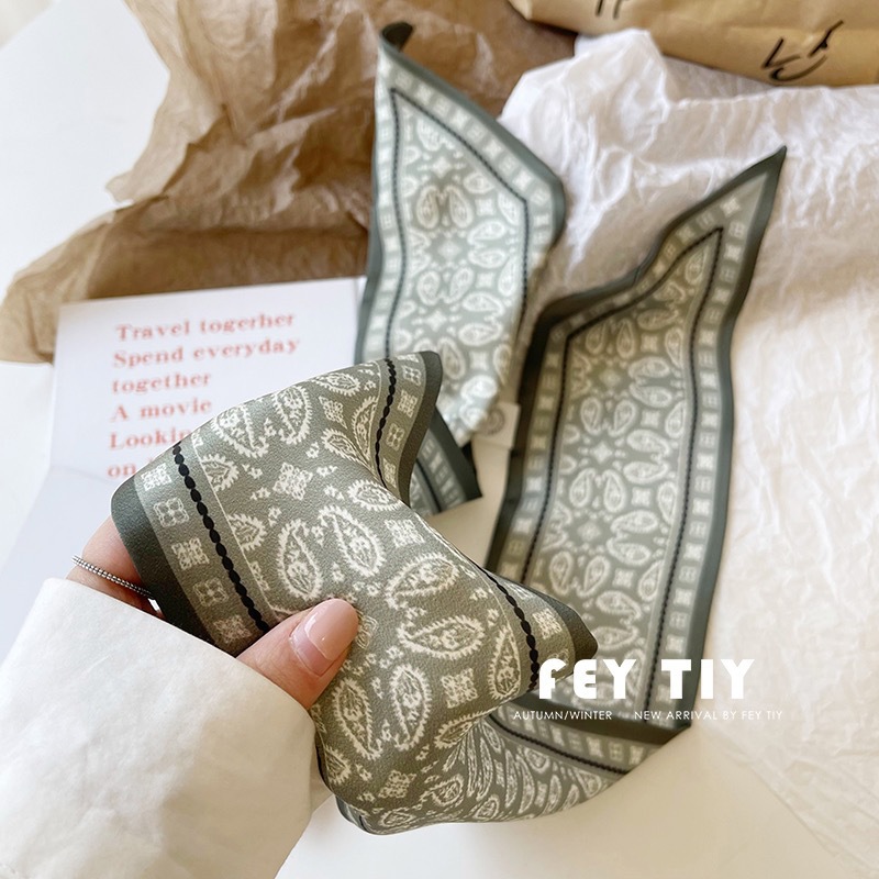 セットシリーズシルクサテンスカーフ女性布ヘアバンド頭飾りアク - Ascot Neck Scarf のレビューと価格