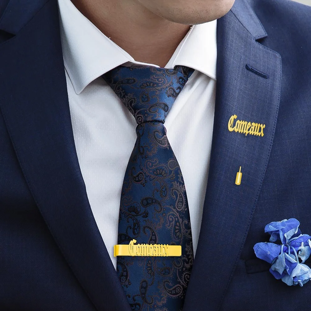 パーソナライズされたカフス/ラペルピン/ネクタイバーカスタム - Tie Bar Set Gift のレビューと価格