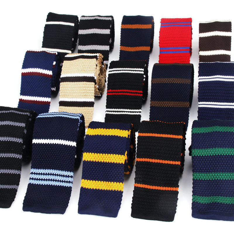 男性のためのファッションスーツニットネクタイ無地ネクタイウェ - Skinny Tie Men のレビューと価格