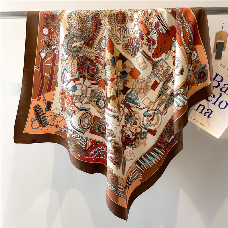 2026 新しいスクエアツイルシルクスカーフ女性のための春秋 - Silk Tie Striped のレビューと価格