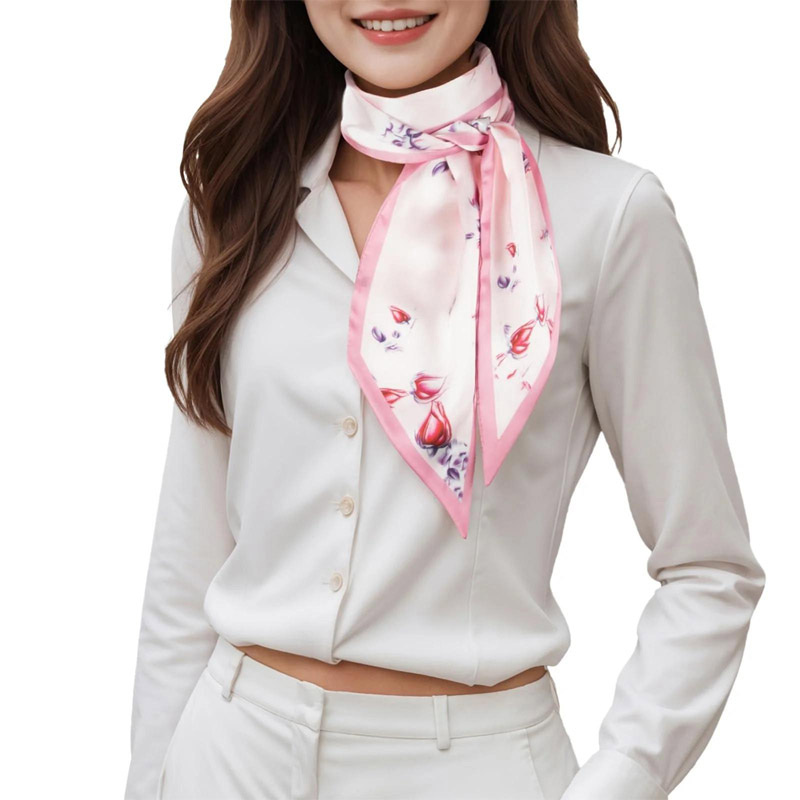 ファッションストライプヘアリボンスカーフ女性ネクタイバッグス - Silk Tie Striped のレビューと価格