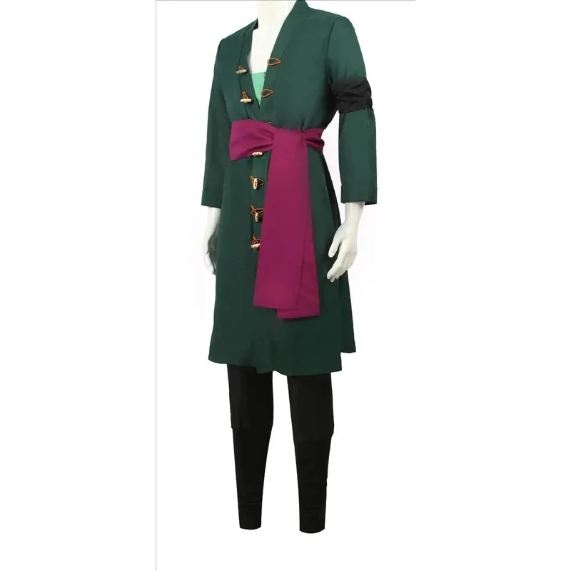 アニメロロノアコスプレ衣装制服グリーンコートベルトパンツヘッ - Ascot Neck Scarf のレビューと価格