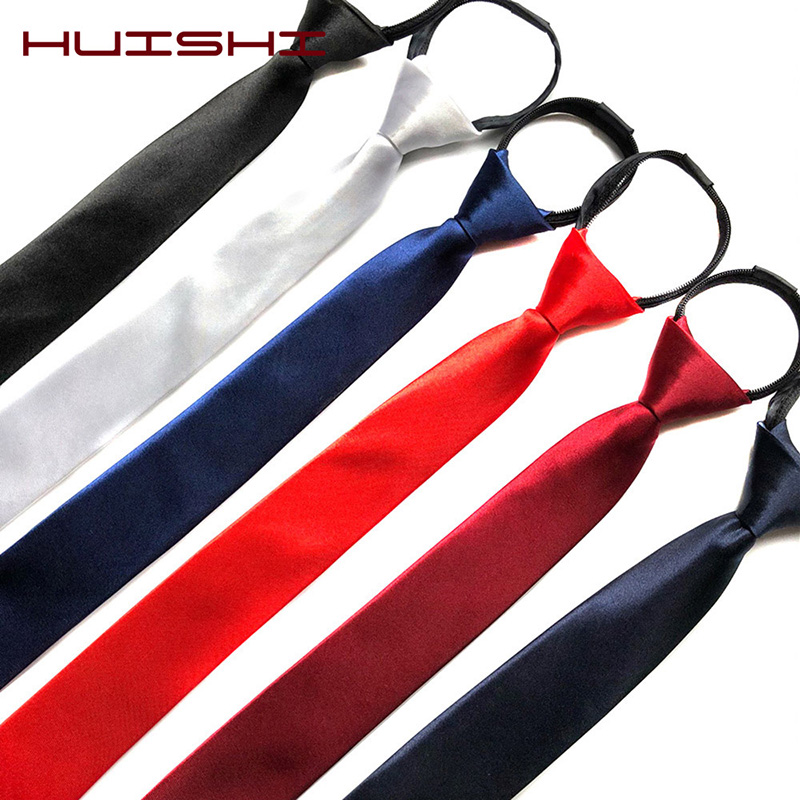 Huishi-ジッパー式ネクタイ,5cm,タイト,溝付き,パ - Skinny Tie Men のレビューと価格