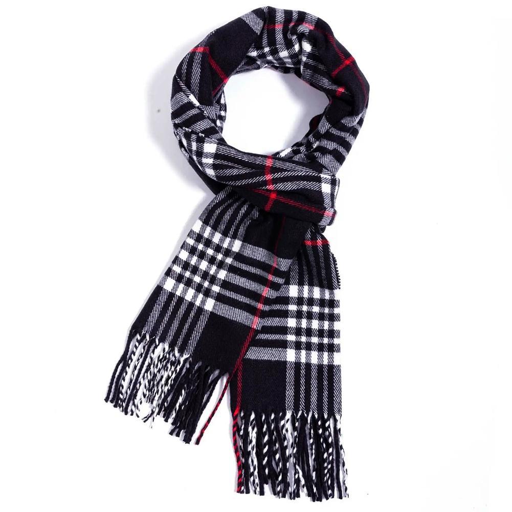 英国スタイルの冬のスカーフフェイクカシミアカップルショール、 - Muffler Men Wool のレビューと価格