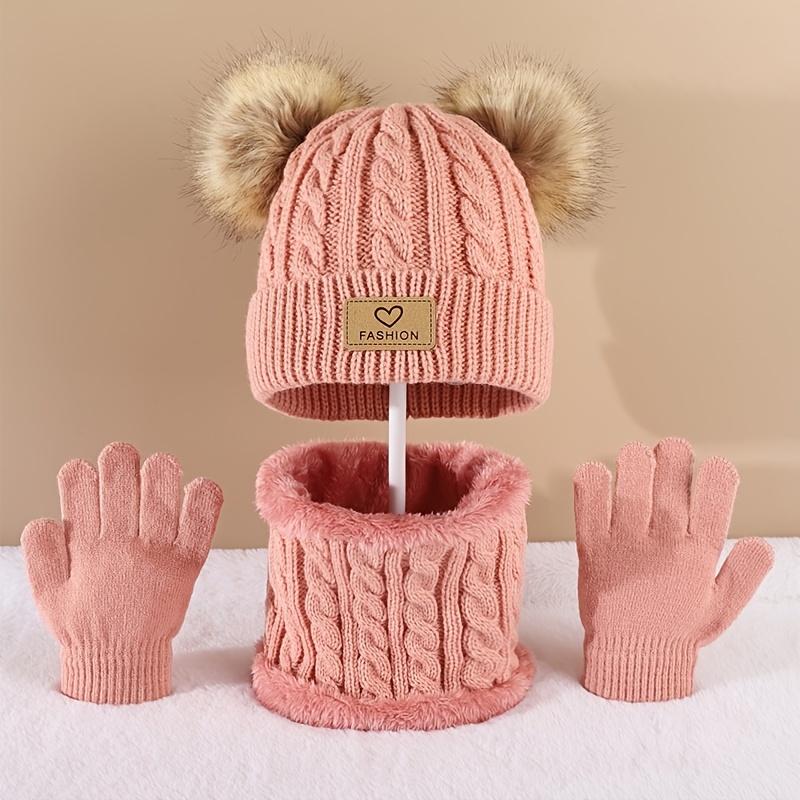 幼児キッズポンポン装飾ビーニー&インフィニティスカーフ&手袋 - Infinity Scarf Knit のレビューと価格