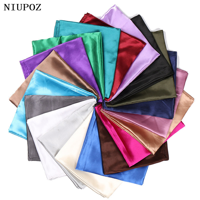女性用イミテーションシルクスカーフ,90x90cm,無地,ス - Scarf Silk Square のレビューと価格