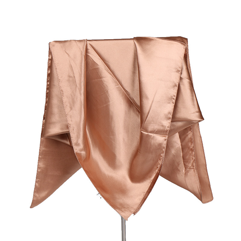 女性用イミテーションシルクスカーフ,90x90cm,無地,ス - Scarf Silk Square のレビューと価格