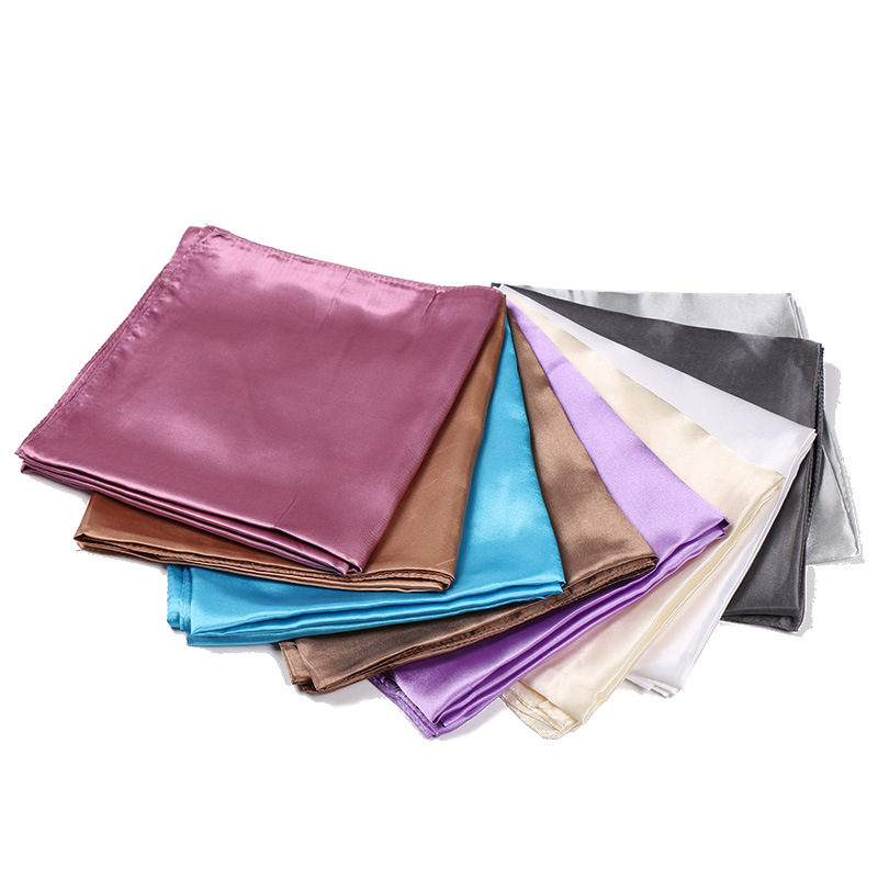女性用イミテーションシルクスカーフ,90x90cm,無地,ス - Scarf Silk Square のレビューと価格