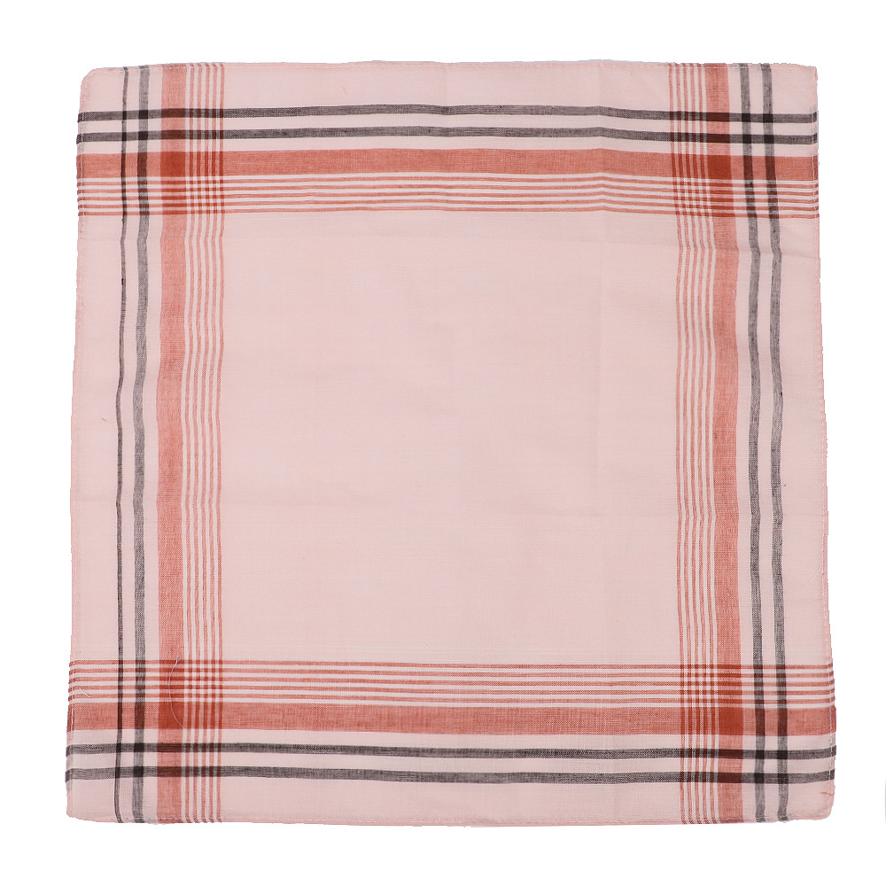 6 個メンズ混合色チェック柄ストライプハンカチポリエステル綿 - Handkerchief Cotton Men のレビューと価格