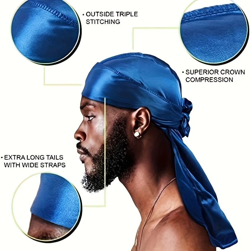 メンズシルクドゥーラグ、シルクのような光沢のあるバンダナ、ロ - Bandana Doo Rag のレビューと価格