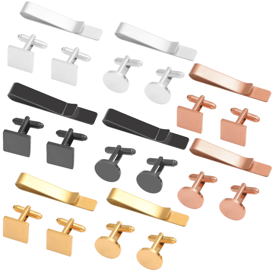 Freeteeme 新ファッションカフス & ネクタイクリッ - Tie Bar Set Gift のレビューと価格