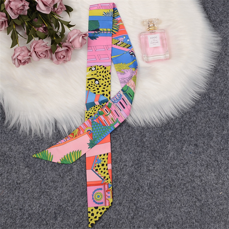 女性のためのアニマルデザインのシルクスカーフ,ヒョウ,豪華な - Ascot Neck Scarf のレビューと価格