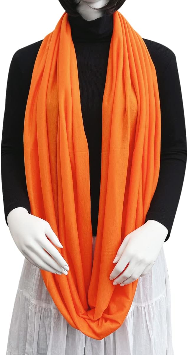 ソフト軽量インフィニティスカーフ無地ジャージニット無地インフ - Infinity Scarf Knit のレビューと価格