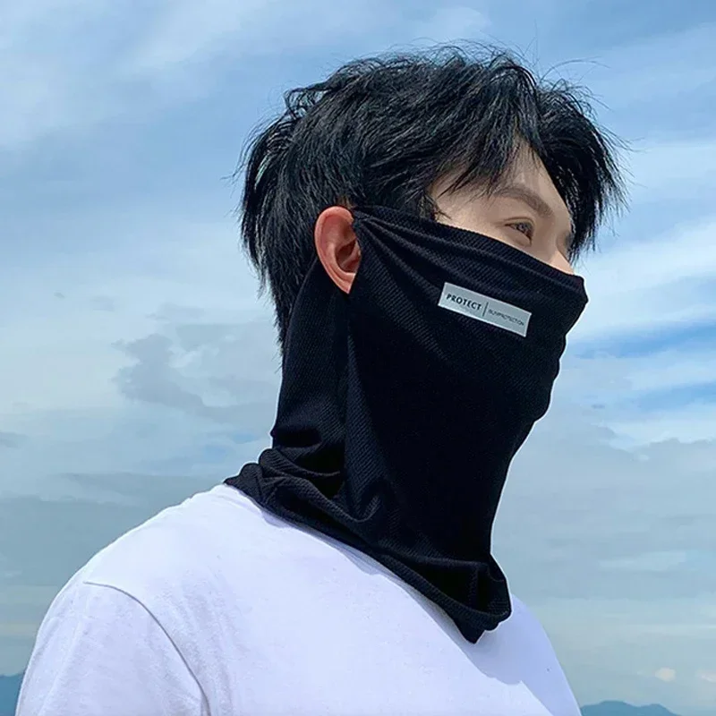 アイスシルク日焼け止めマスク メンズ レディース アウトドア - Silk Neck Scarf のレビューと価格
