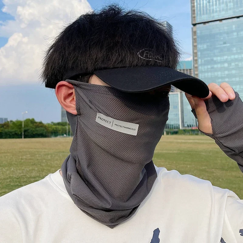 アイスシルク日焼け止めマスク メンズ レディース アウトドア - Silk Neck Scarf のレビューと価格