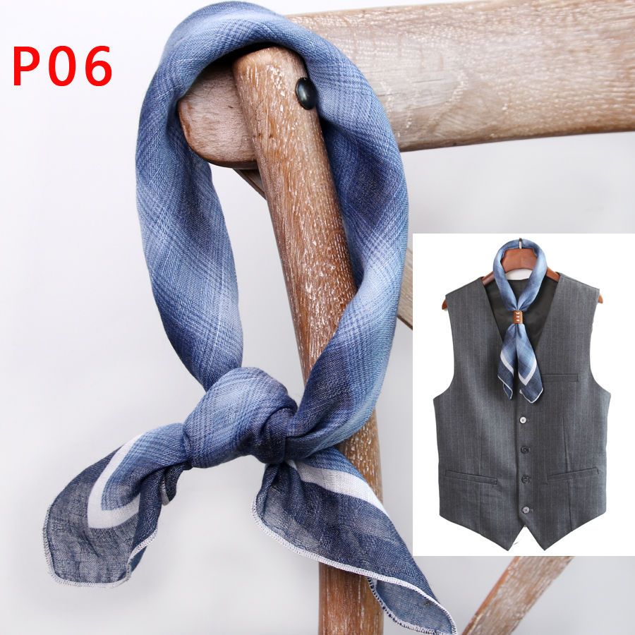 メンズスクエアスカーフ,ボタン付きコットンとリネンのスカーフ - Scarf Silk Square のレビューと価格