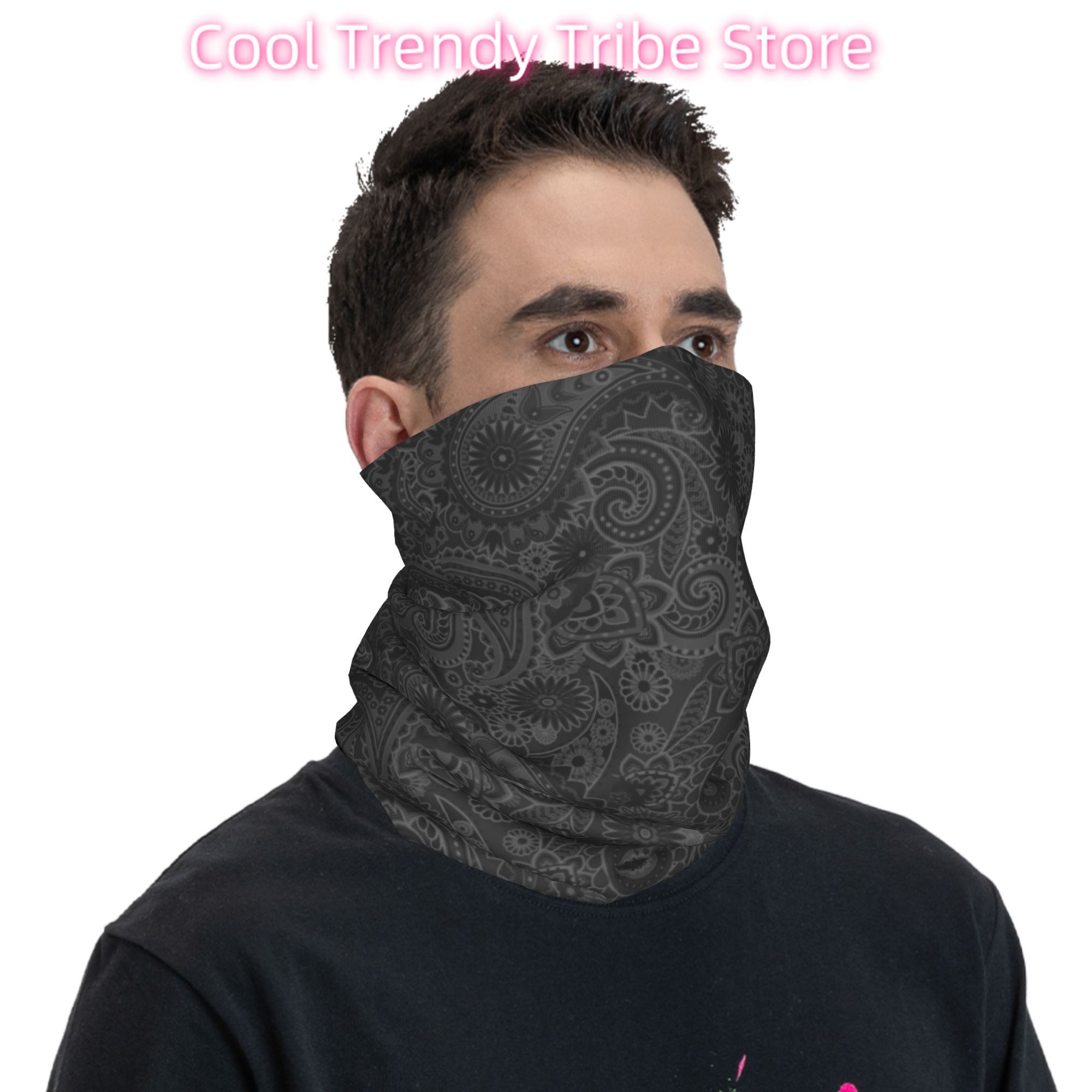 カスタムペイズリーチカーノバンダナウィンターヘッドバンドネッ - Neck Warmer Tube のレビューと価格